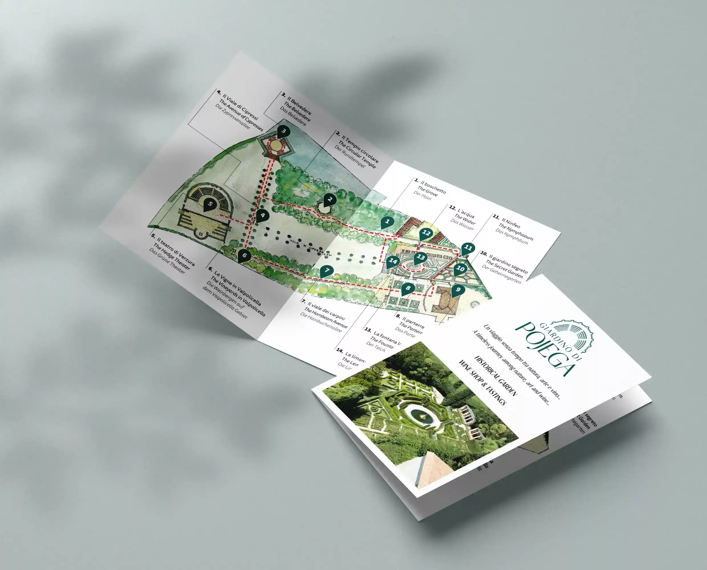 Giardino di Pojega mappa formo